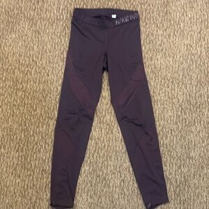 Nike Pro running leggings with heel straps/stirrups. Size small.